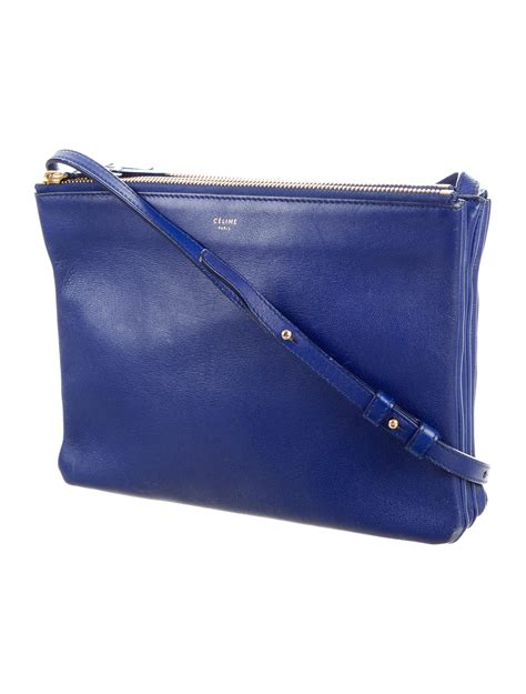 celine large trio bag navy|Celine trio handbags.